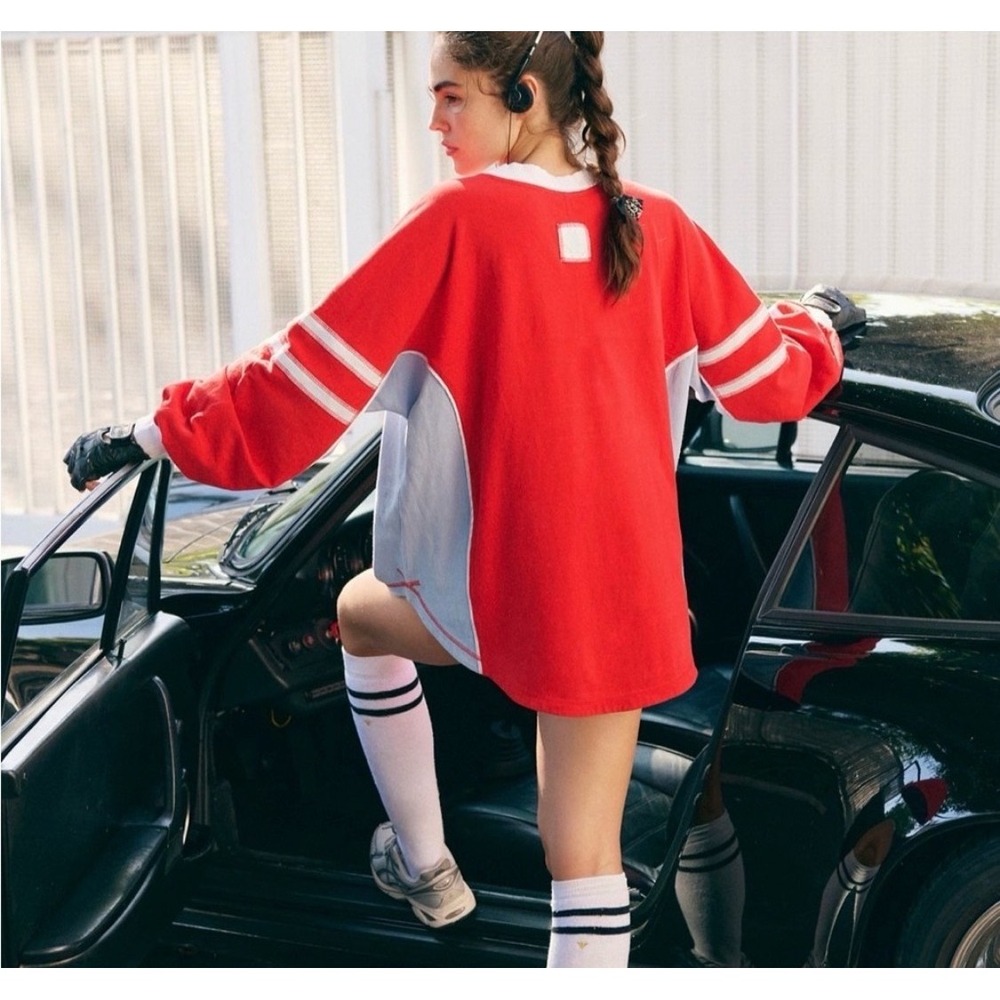 NEW Free People | FP Movement Rugby-Ready Layer in Winterberry Combo Sz Small - Picture 7 of 10